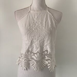 Bohemian Baroque Lace Halter Top